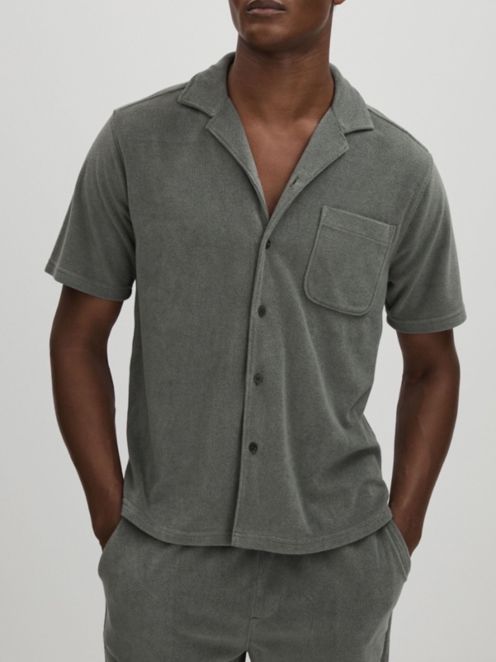 PAIGE terry Cuban collar shirt